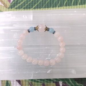 Rose Quartz/Aquamarine Gemstone Bracelet